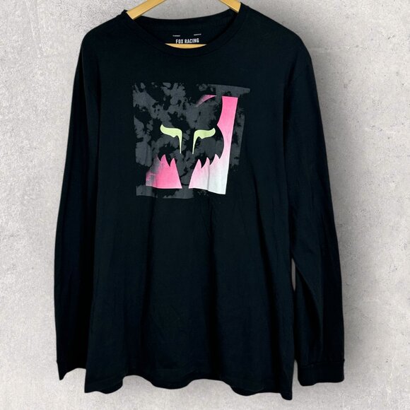 Fox Racing Long Sleeve Graphic T-Shirt Mens Size XL Black Pink Detonate Premshir - Picture 6 of 15